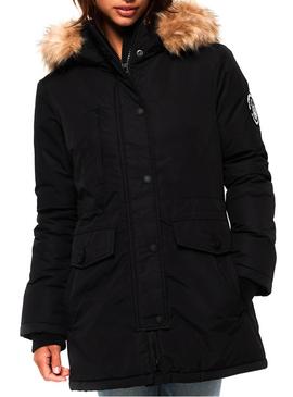 Parka Superdry Ashley Everest Negra para Mujer