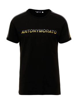 Camiseta Antony Morato Banda Negro Para Hombre
