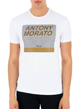 Camiseta Antony Morato Stampa Blanco Para Hombre