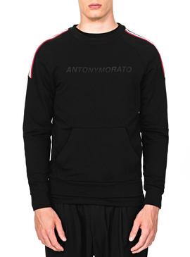 Sudadera Antony Morato Tape Negro Para Hombre