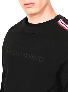 Sudadera Antony Morato Tape Negro Para Hombre