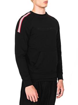 Sudadera Antony Morato Tape Negro Para Hombre