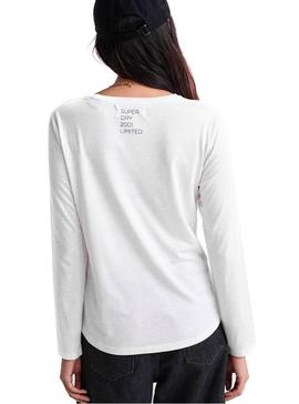 Camiseta Superdry Graphic Blanco Mujer 