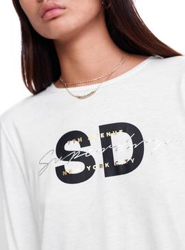 Camiseta Superdry Graphic Blanco Mujer 