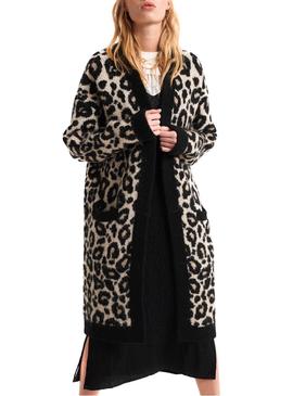 Chaqueta Superdry Leopard Marron Mujer