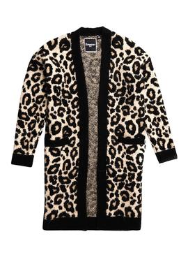 Chaqueta Superdry Leopard Marron Mujer