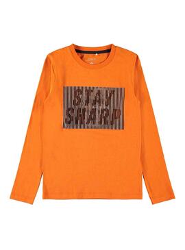 Camiseta Name It Nudo Naranja Niño