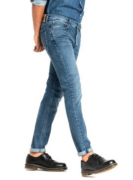 Pantalon Vaquero Lee Luke Mid Denim Hombre