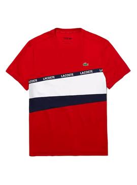 Camiseta Lacoste TH8427 Roja Hombre