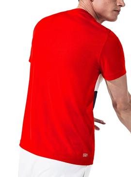 Camiseta Lacoste TH8427 Roja Hombre