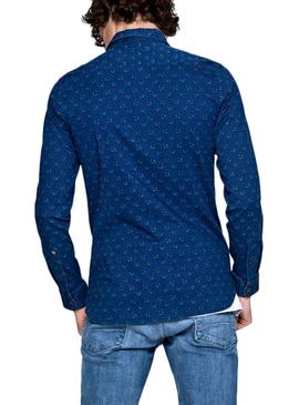 Camisa Pepe Jeans Axel Azul Hombre