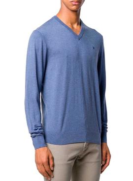 Jersey Hackett Merino Azul Hombre