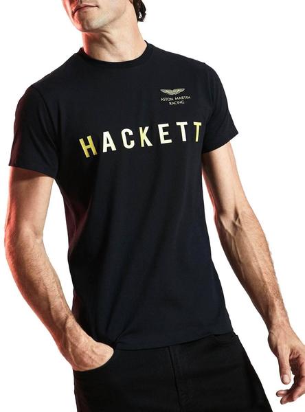 Camiseta Hackett Aston Negro Hombre