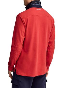 Polo Hackett Rugby Rojo Hombre