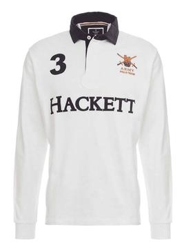 Polo Hackett Rugby Blanco Hombre