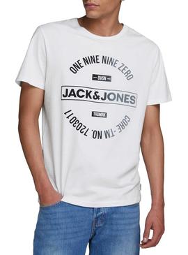 Camiseta Jack and Jones Comick Blanco Hombre
