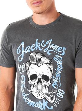 Camiseta Jack and Jones Kally Negro Hombre