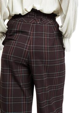 Pantalon Vila Cheek Marron Mujer