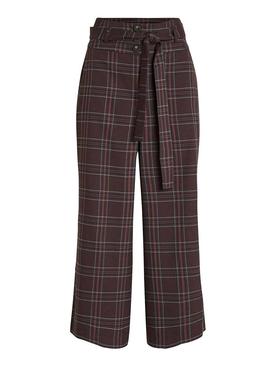 Pantalon Vila Cheek Marron Mujer