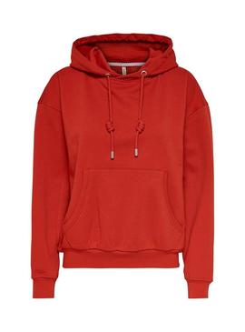 Sudadera Only Abra Rojo Mujer