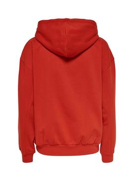 Sudadera Only Abra Rojo Mujer