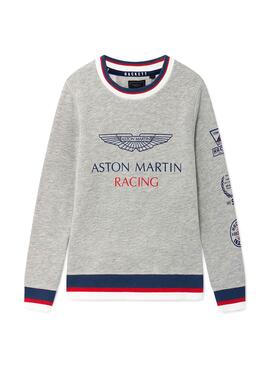 Sudadera Hackett Aston Martin Racing Gris Niño