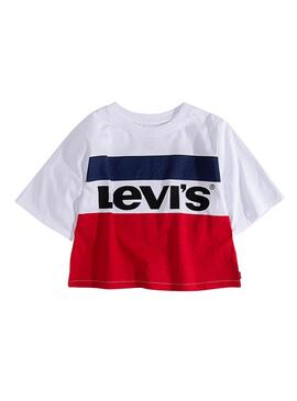 Camiseta Levis Crop Colorblock Niña