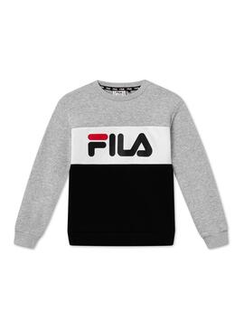 Sudadera Fila Classic Blocked Gris Niño