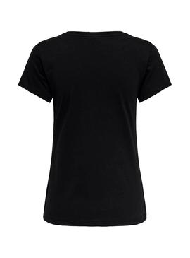 Camiseta Only Danielle Negro Mujer