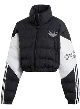 Cazadora Adidas Acolchada Cropped Negro Para Mujer