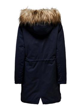 Parka Only Sasha Azul Mujer