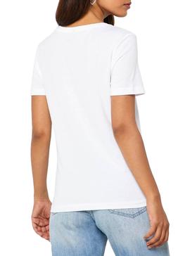 Camiseta Only Record Blanco Mujer