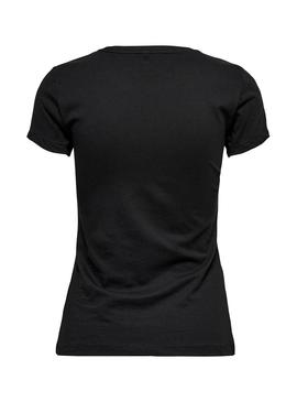Camiseta Only Pacey Negro Mujer