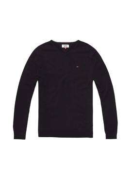 Jersey Tommy Jeans Timber Negro Para Hombre