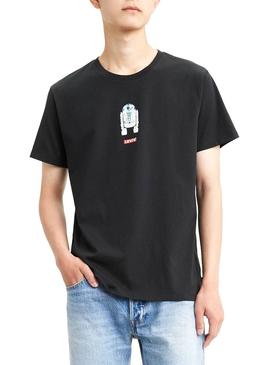 Camiseta Levis Star Wars R2D2 Negro Para Hombre