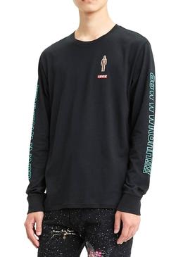 Camiseta Levis colección Star Wars Chewbacca Negro para Hombre