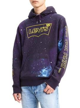 Sudadera Levis Star Wars Galaxy Morado Hombre