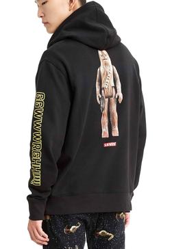 Sudadera Levis Star Wars Chewbacca Negro Hombre