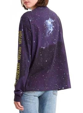 Camiseta Levis Star Wars Galaxy Morado Para Mujer