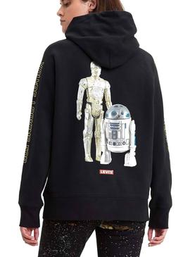 Sudadera Levis Star Wars Negro Para Mujer