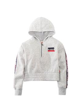 Sudadera Levis Quarter Gris Niña