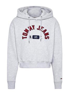 Sudadera Tommy Jeans Modern Logo Gris Mujer