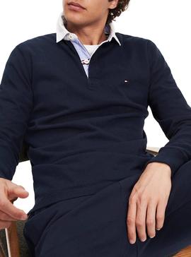 Polo Tommy Hilfiger Iconic Rugby Marino Hombre