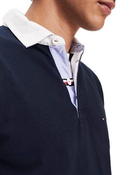 Polo Tommy Hilfiger Iconic Rugby Marino Hombre