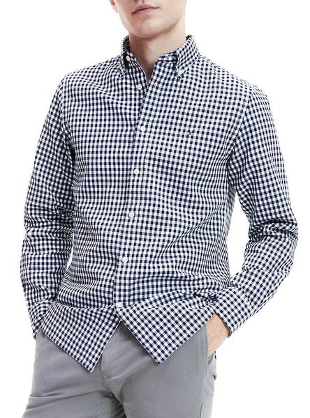 No puedo Física Hambre Camisa Tommy Hilfiger Classic Textured Azul Hombre