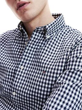 Camisa Tommy Hilfiger Classic Textured Azul Hombre