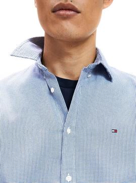 Camisa Tommy Hilfiger Textured Azul Para Hombre