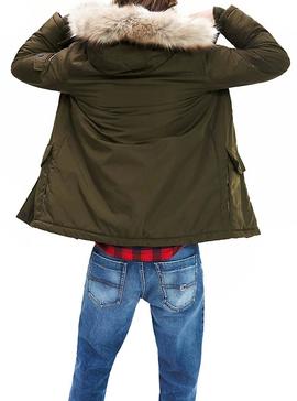 Parka Tommy Jeans Tech Verde Hombre