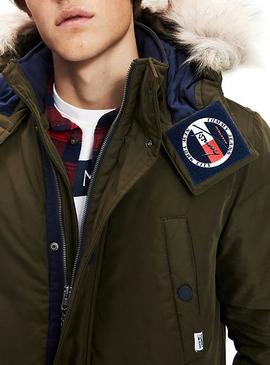 Parka Tommy Jeans Tech Verde Hombre