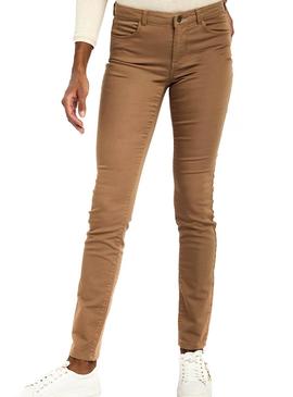 Pantalón Naf Naf Camel Skinny Para Mujer